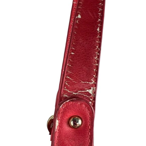 MC Coral Pink Purse Shoulder Bag Large Embossed Faux Leather - Picture 9 of 16
